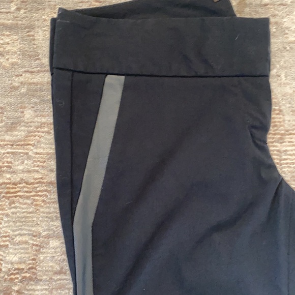 The Limited black stretch leather seam pants sz 0 - Picture 2 of 8